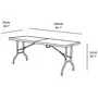 WERKAPRO Table pliante rectangulaire 239 x 74 x 74cm WERKA PRO