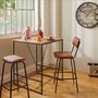Voir la diapositive 4 : ATMOSPHERA Table de bar mange debout pieds métal L80cm ELEORA