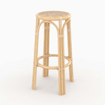 Rendez vous déco Tabouret de bar 77 cm en rotin-Vania