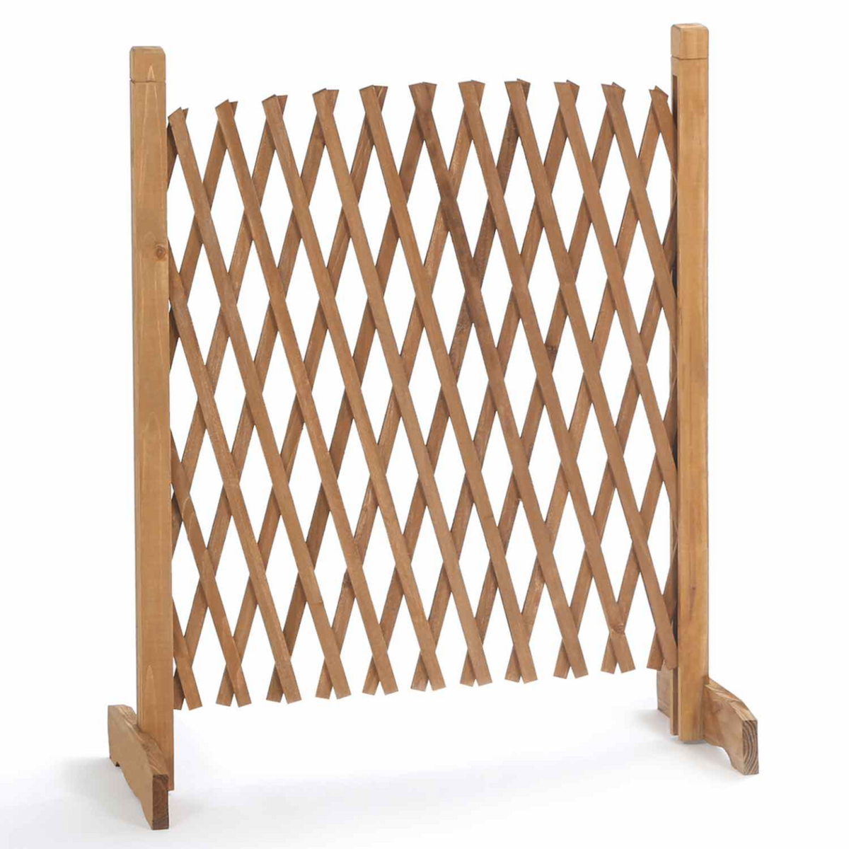 ID MARKET Barrière extensible bois treillis 30 à 150 cm