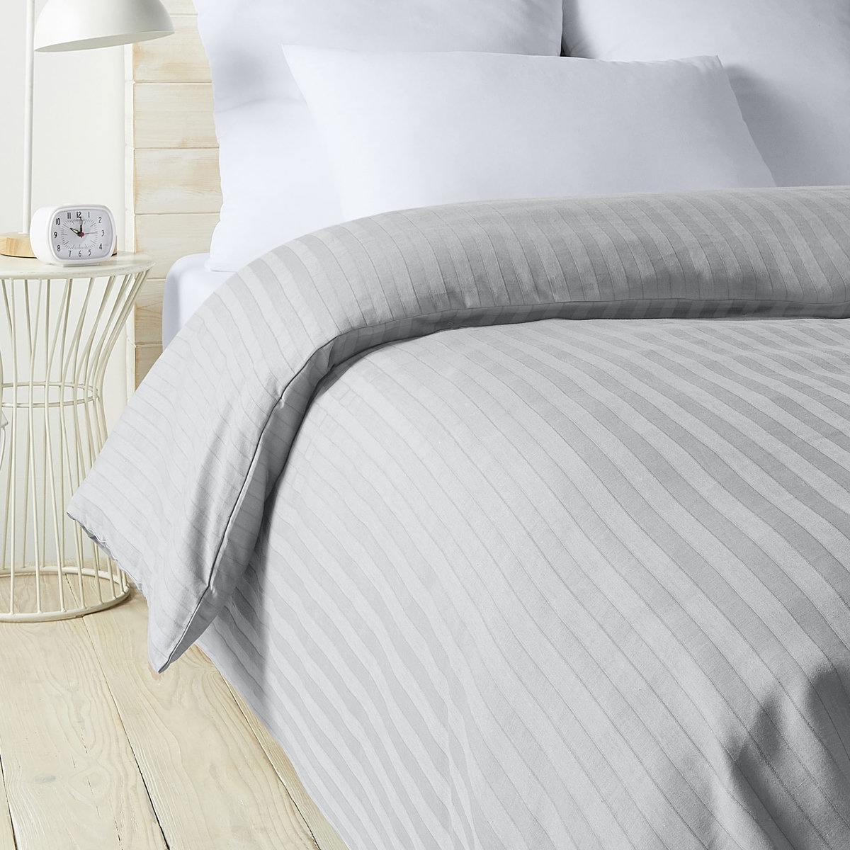 ACTUEL Housse de couette unie en satin de coton - collection permanente