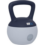 HOMCOM Kettlebell 10 Kg collaboration Aosom.fr x FFHandball - prise ergonomique - PVC gris jaune