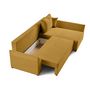 Voir la diapositive 2 : BEST MOBILIER Mike - canapé d'angle réversible - 4 places - convertible avec coffre - en velours