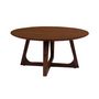 Voir la diapositive 3 : LISA DESIGN Solin - table basse ronde - bois plaquage noyer - 75 cm