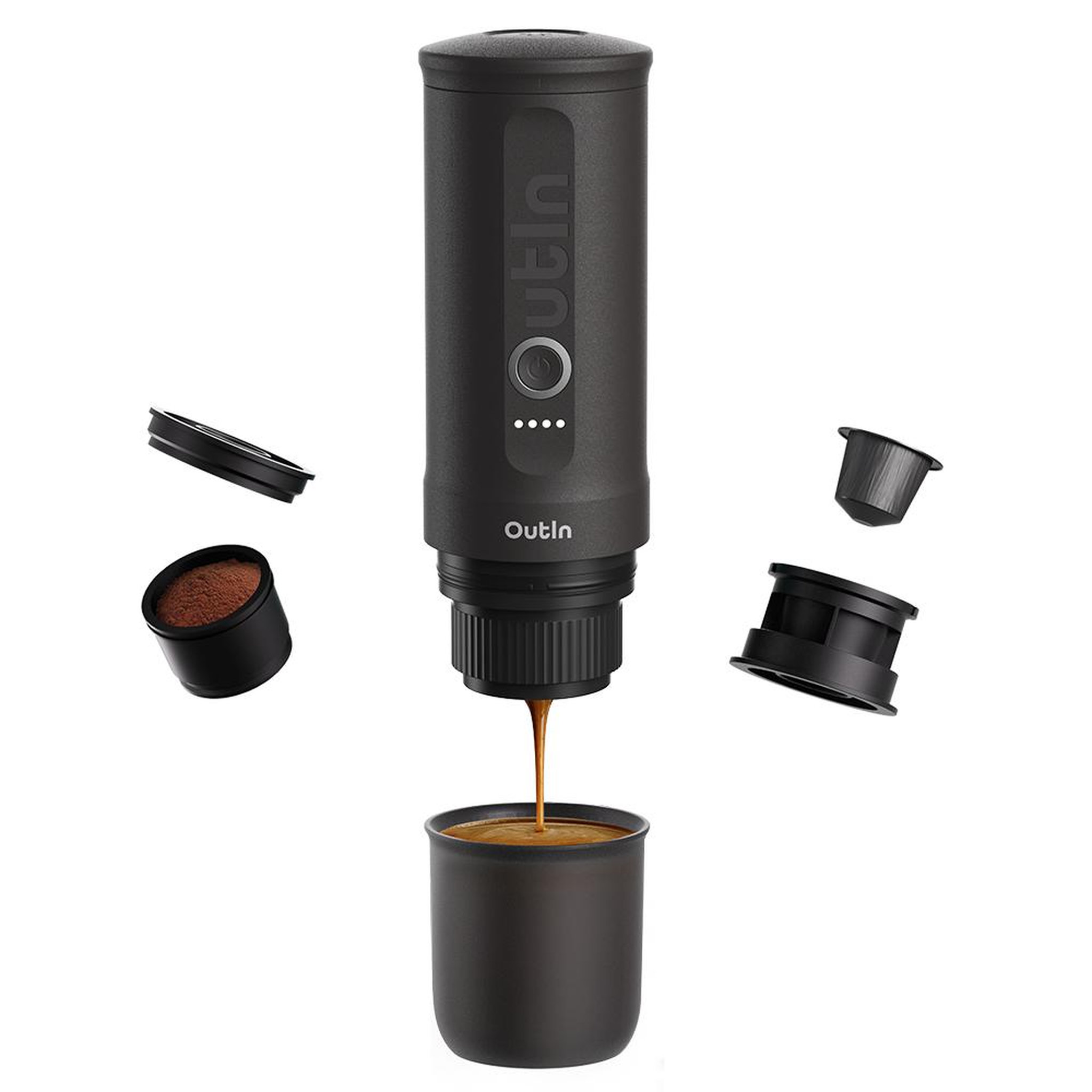 Voir la diapositive 3 : OUTIN Machine à expresso portable gris sidéral - otem-01-sg