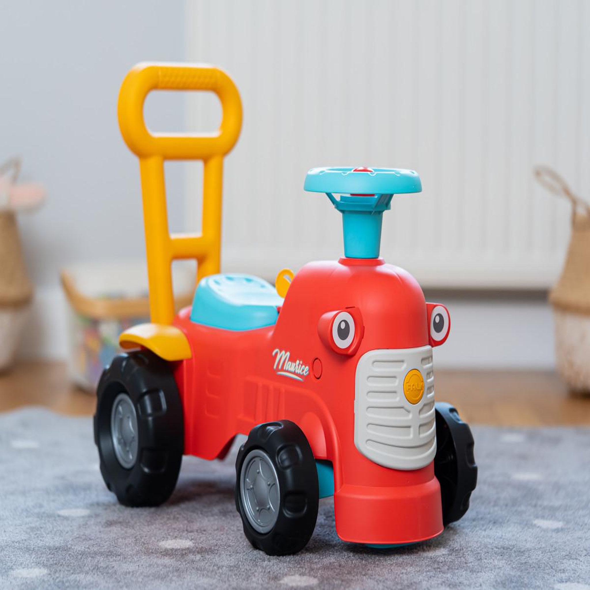 Voir la diapositive 2 : FALK Porteur tracteur maurice rouge 1 à 3 ans - falk