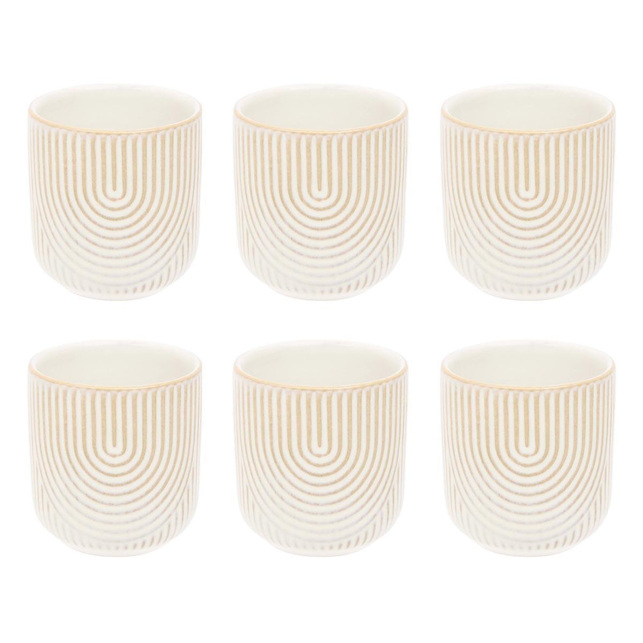 SECRET DE GOURMET Lot de 6 tasses à espresso  lya  10cl blanc