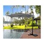 Voir la diapositive 2 : Habitat et Jardin Parasol jardin déporté  Soleil  - Carré - 2.5 x 2.5 m - Gris + Dalles à lester incluses