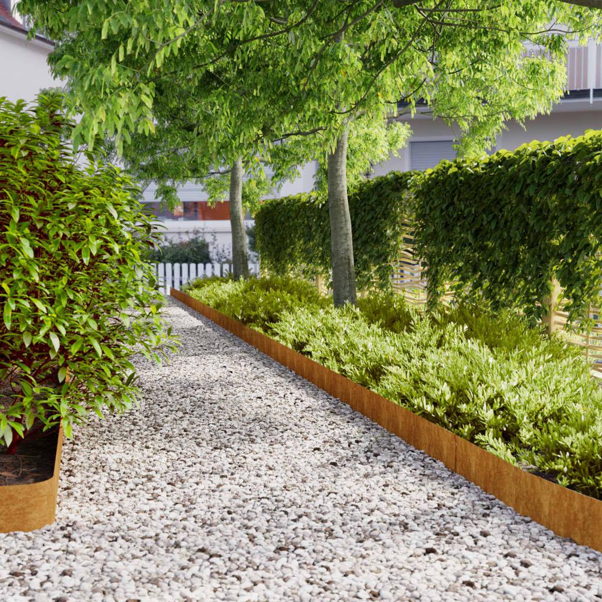 VIDAXL Bordures de pelouse 50 pcs 15x103 cm acier corten flexible