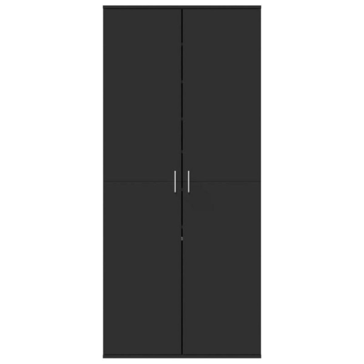 VIDAXL Armoire à chaussures Noir 80x39x178 cm Bois d ingénierie