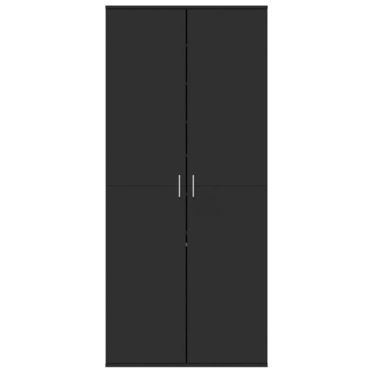 VIDAXL Armoire à chaussures Noir 80x39x178 cm Bois d ingénierie