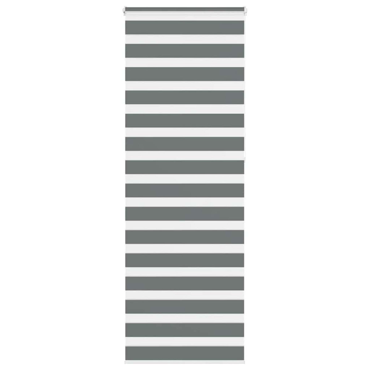 VIDAXL Store zebre gris fonce largeur du tissu 80,9 cm polyester