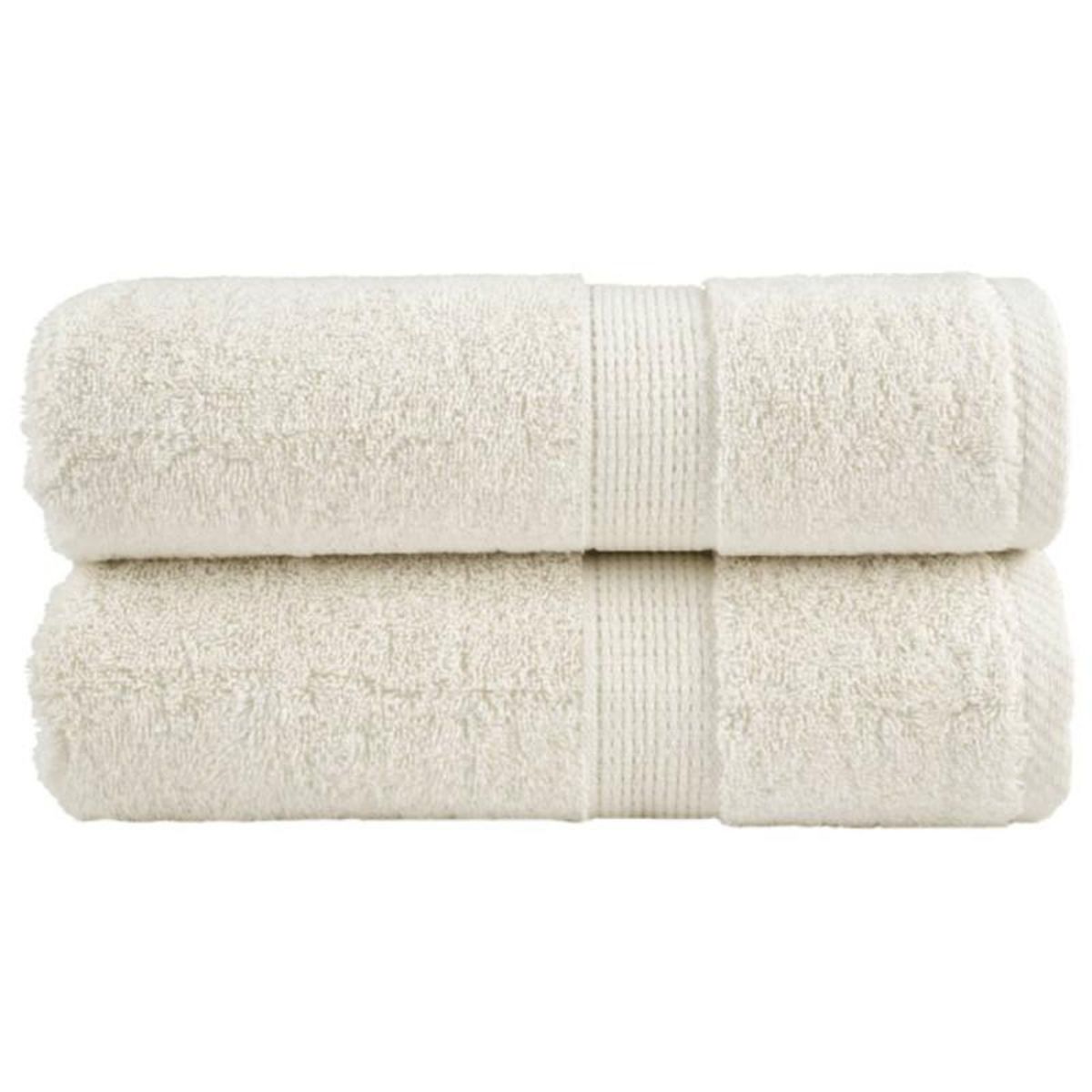 VIDAXL Serviettes d invité de qualité supérieure SOLUND 2 pcs crème