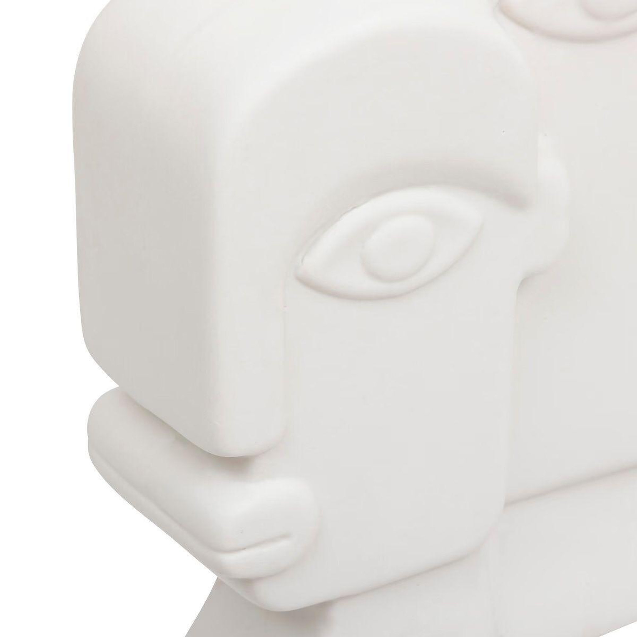 Voir la diapositive 2 : ATMOSPHERA Statuette visage en céramique  soleya  26cm blanc