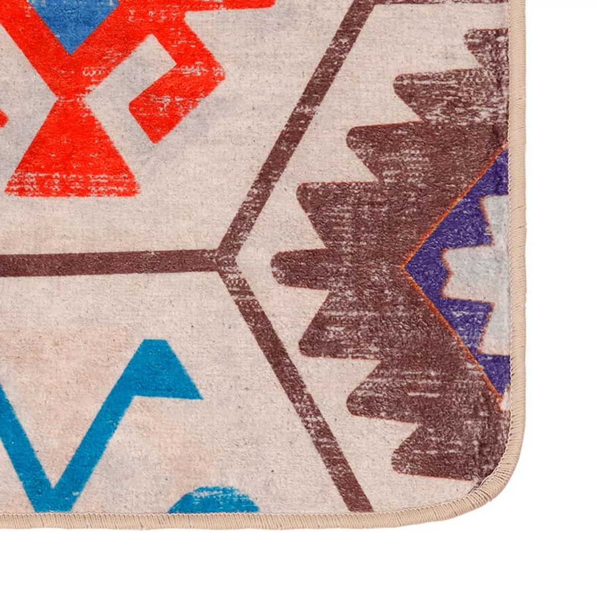 VIDAXL Tapis lavable multicolore 120x180 cm antiderapant