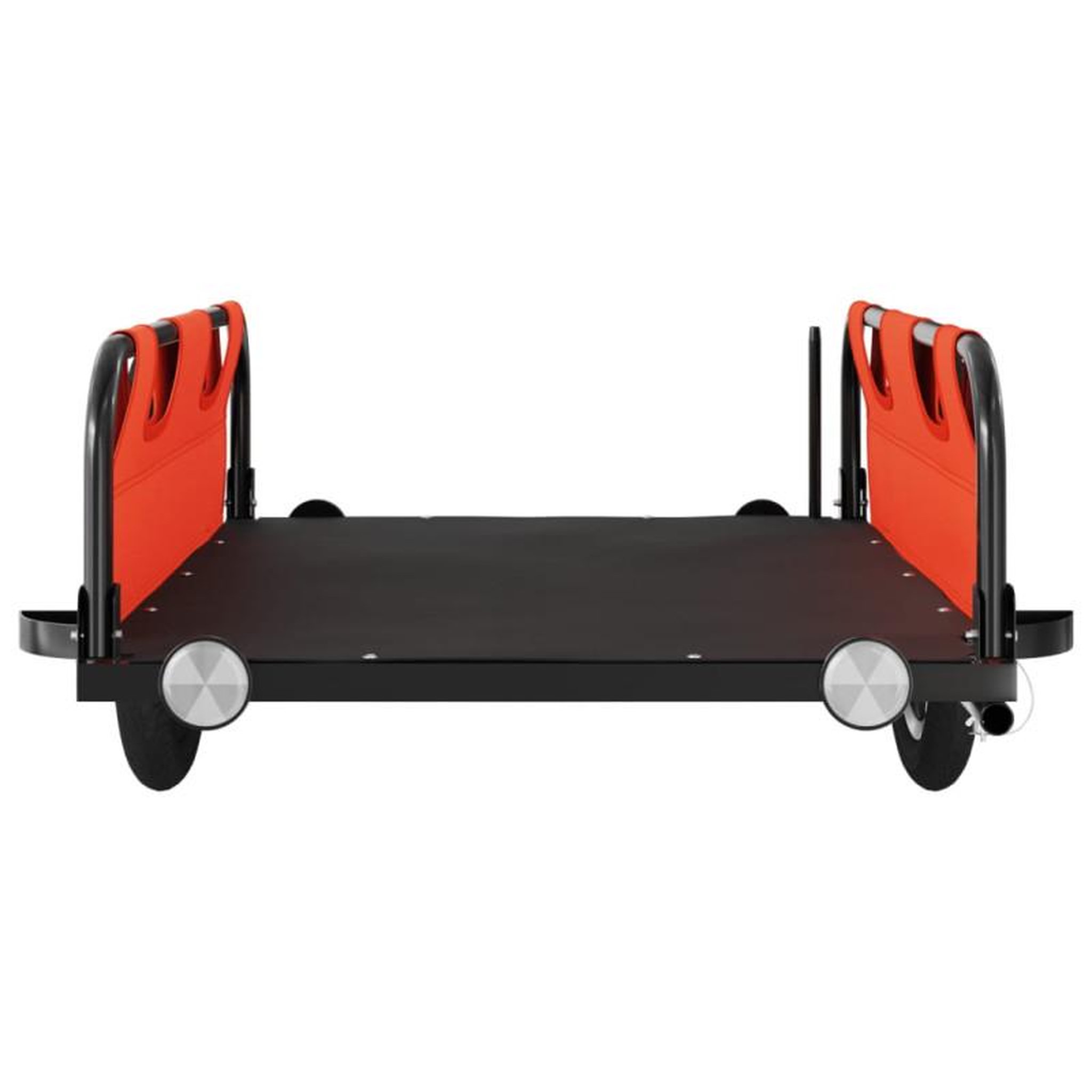 Voir la diapositive 5 : VIDAXL Remorque de vélo orange tissu oxford et fer
