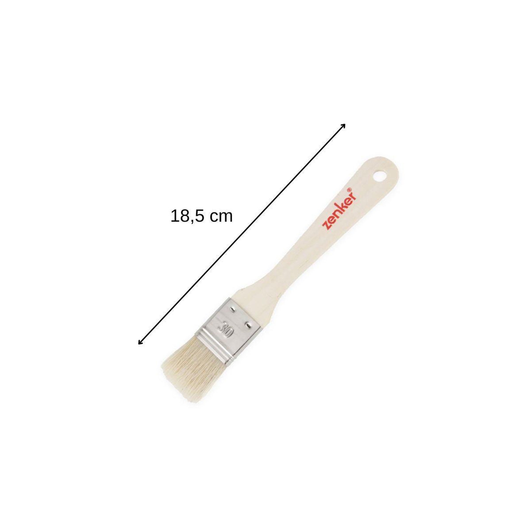 Voir la diapositive 3 : ZENKER Pinceau de cuisine et de pâtisserie 18,5 cm en poils de porc zenker smart pastry