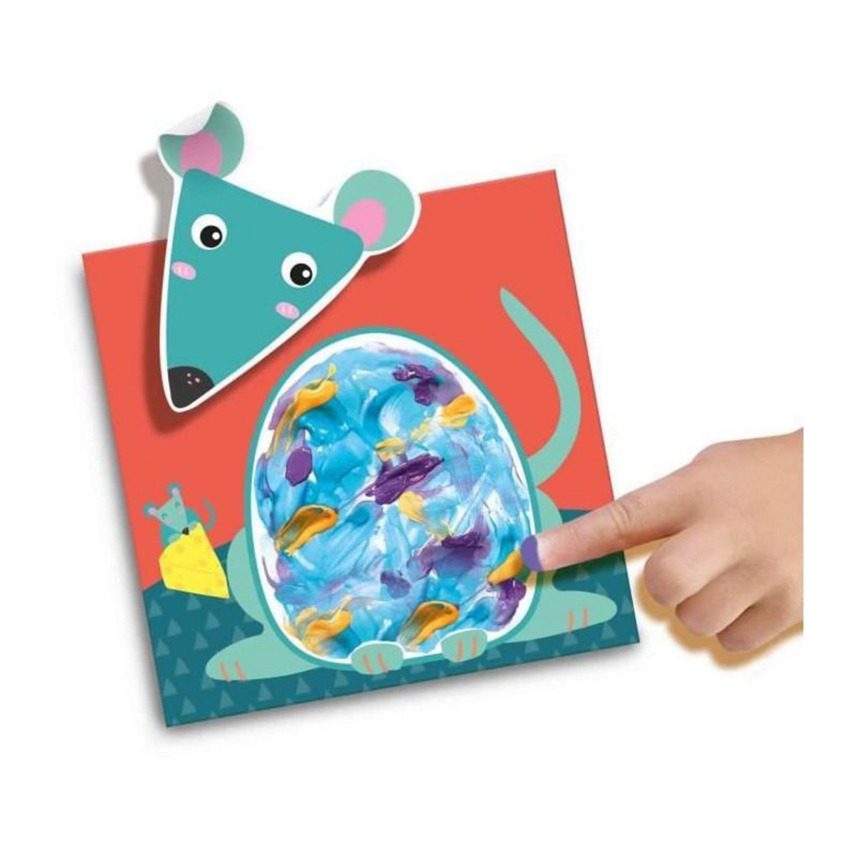 SES Creative My first - Peinture au doigt - Animaux - SES CREATIVE - Peins 8 cartes d'animaux joyeux.