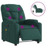 Voir la diapositive 2 : VIDAXL Fauteuil de massage inclinable electrique Vert fonce Tissu