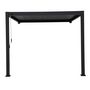 Voir la diapositive 4 : OMBREA Pergola Bioclimatique adossée (2pieds) 3x3m anthracite OMBREA®