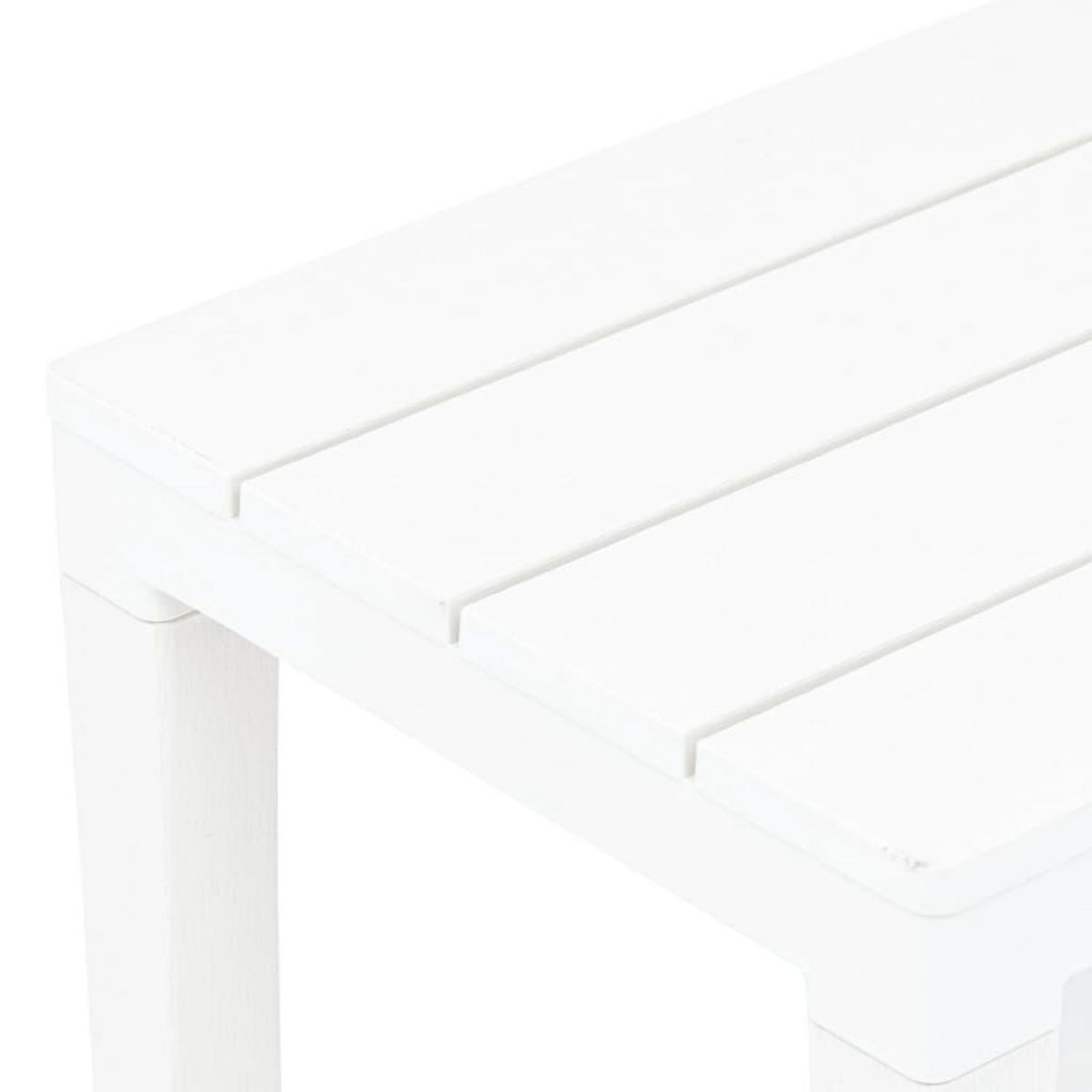 VIDAXL Bancs de jardin lot de 2 Blanc Plastique