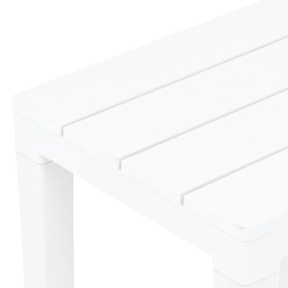 VIDAXL Bancs de jardin lot de 2 Blanc Plastique