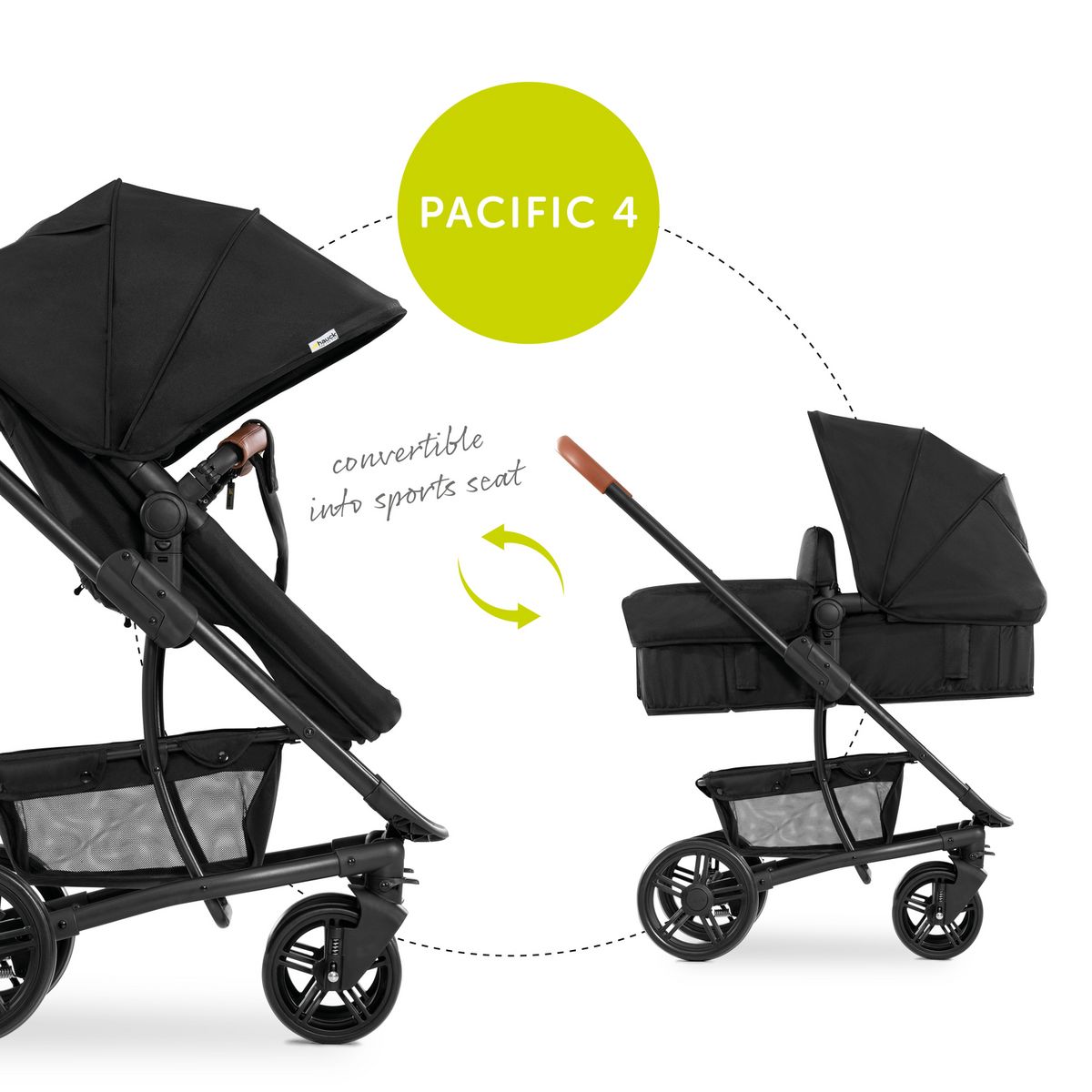 HAUCK Poussette combinée Pacific 4 Shop N Drive - Caviar