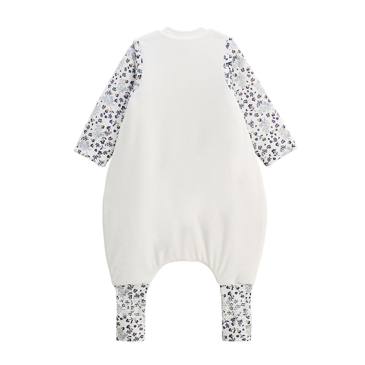 Petit Béguin Turbulette TOG 2 en velours avec pieds retroussables et manches amovibles Céleste