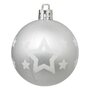 Voir la diapositive 2 : ATMOSPHERA Lot de 25 Boules de Noël  Maison des Couleurs  6cm Argent & Blanc