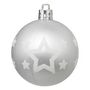Voir la diapositive 2 : ATMOSPHERA Lot de 25 Boules de Noël  Maison des Couleurs  6cm Argent & Blanc