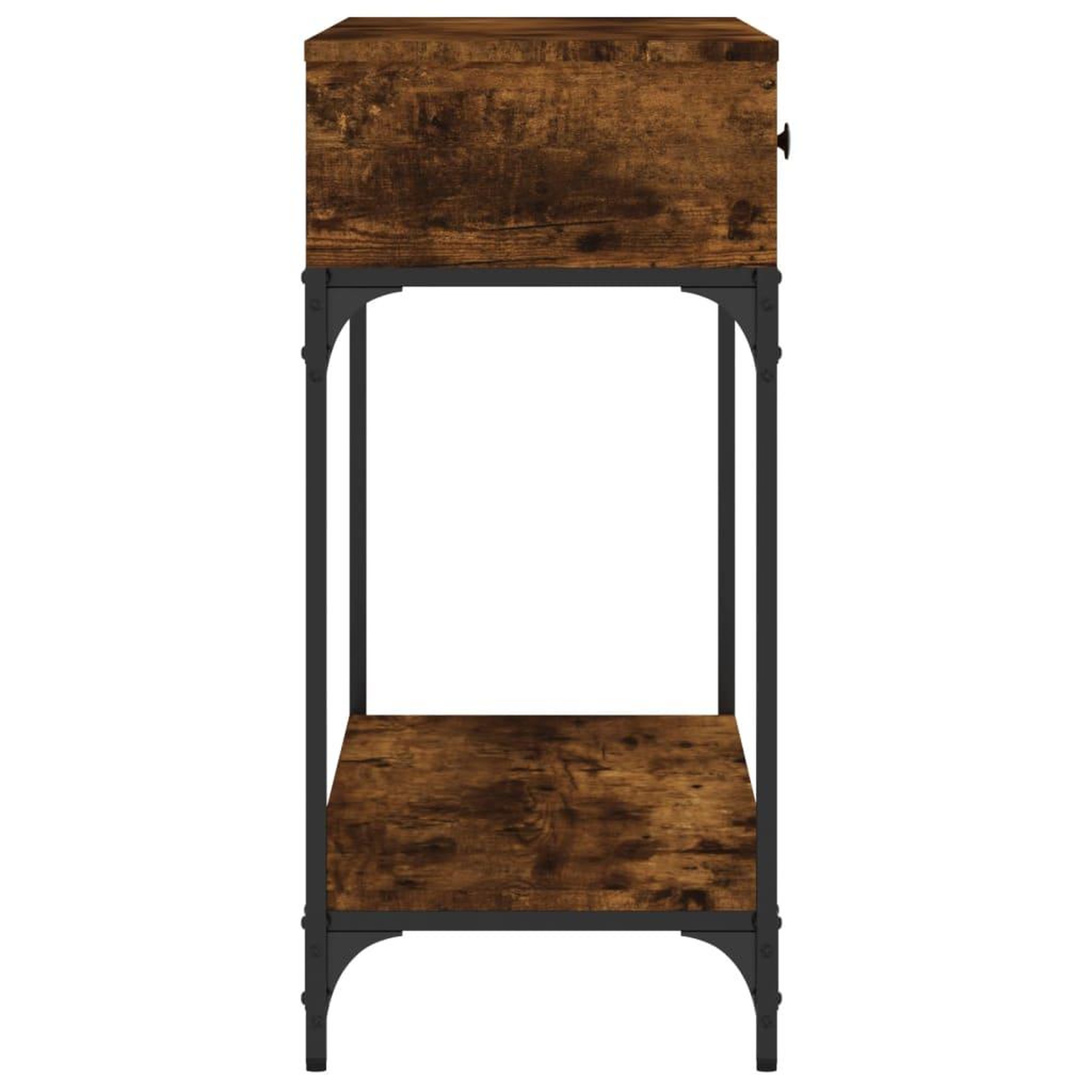 Voir la diapositive 5 : VIDAXL Table console chene fume 100x34,5x75 cm bois d'ingenierie