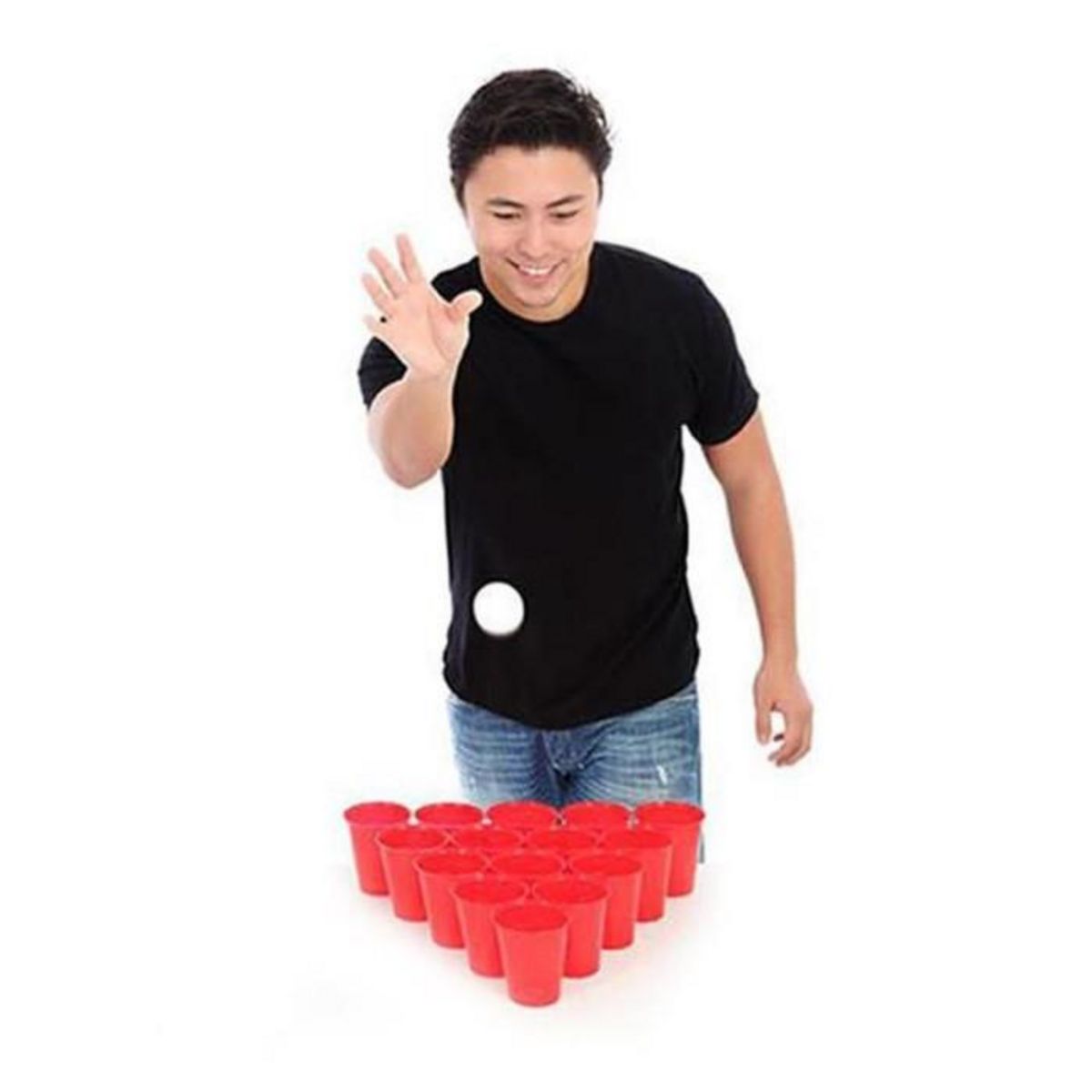 Paris Prix Jeu à Boire  Bière Pong  12cm Bleu & Rouge