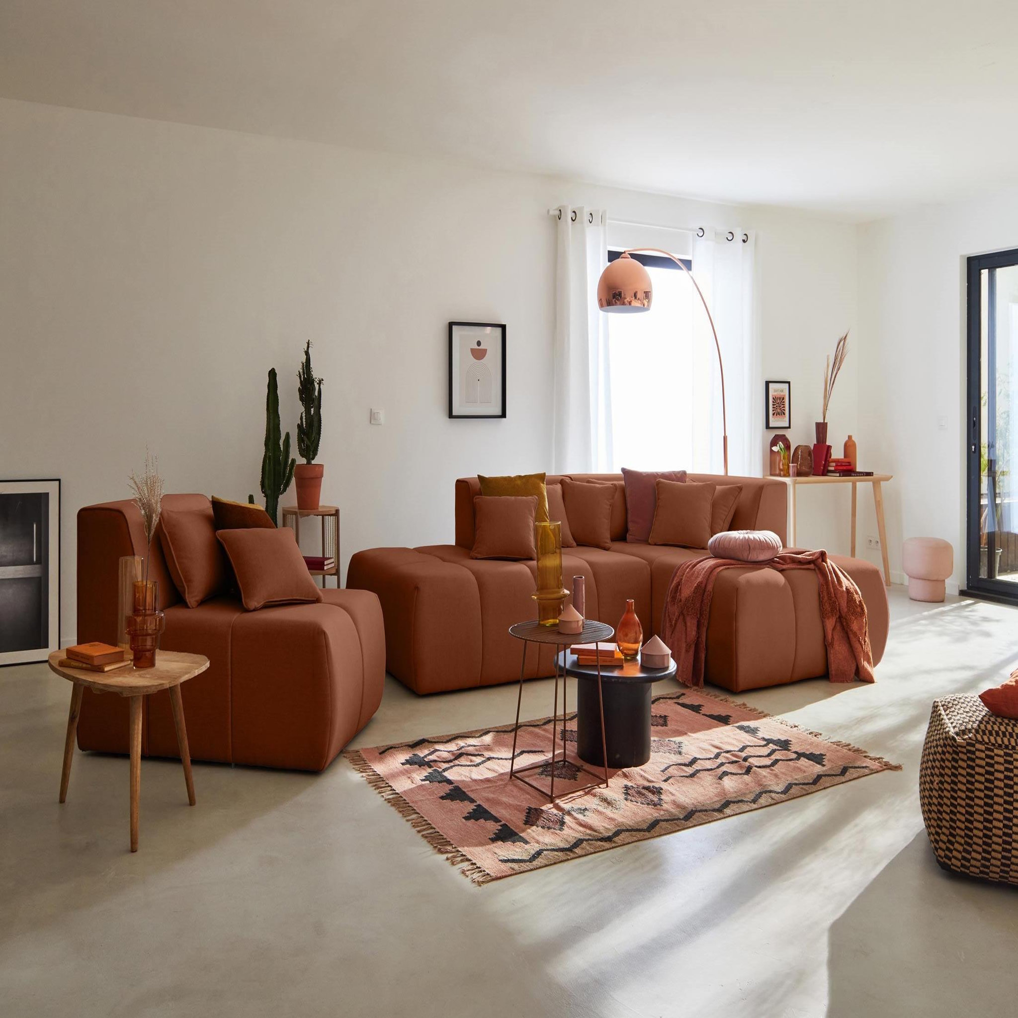 Voir la diapositive 3 : BEST MOBILIER Caracas - module d'assise gauche - en tissu