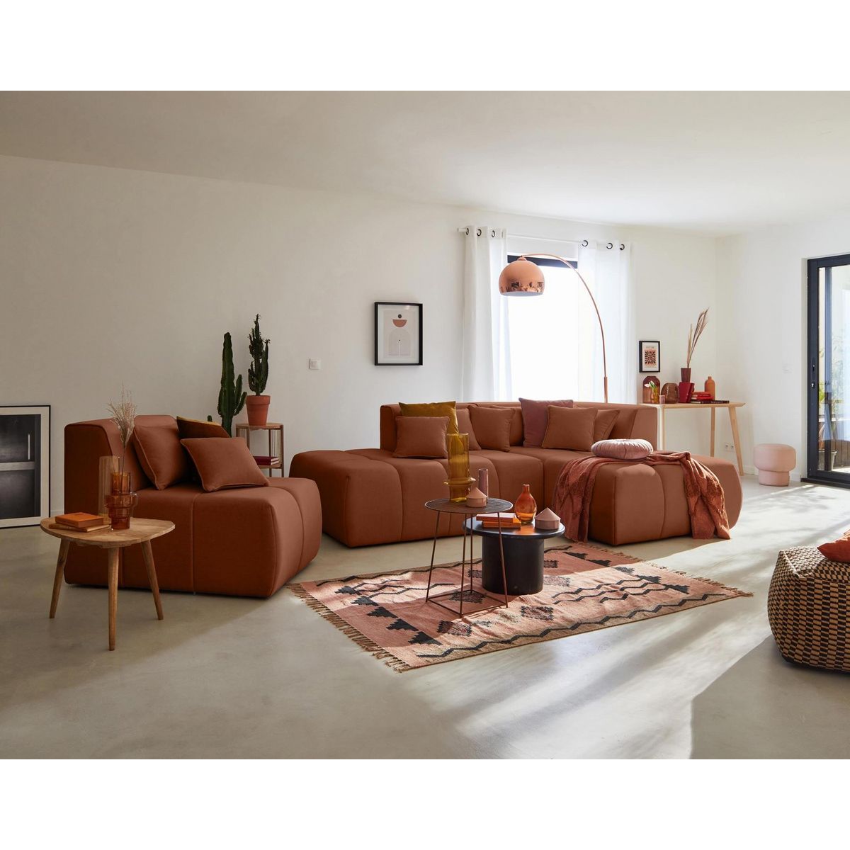 LISA DESIGN Caracas - module d'assise gauche - en tissu