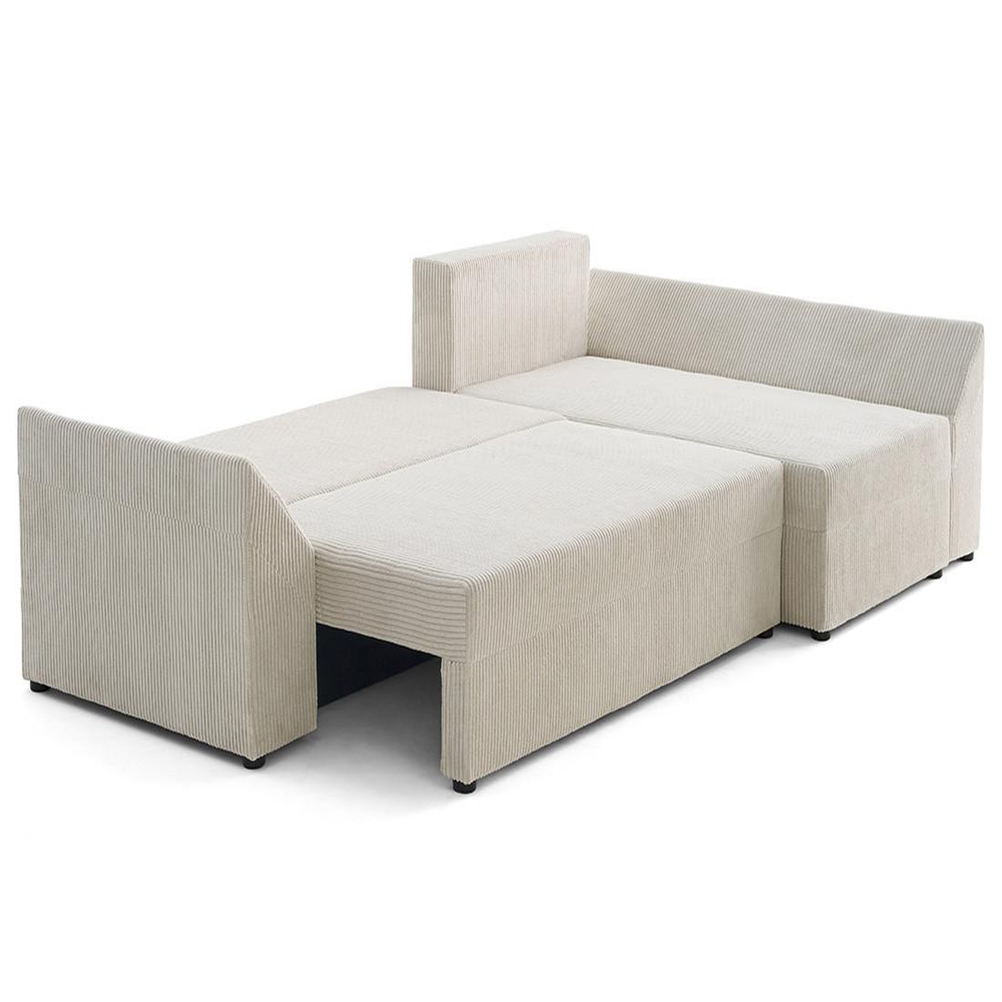 Voir la diapositive 2 : BEST MOBILIER Mike - canapé d'angle réversible - 4 places - convertible avec coffre - en velours côtelé