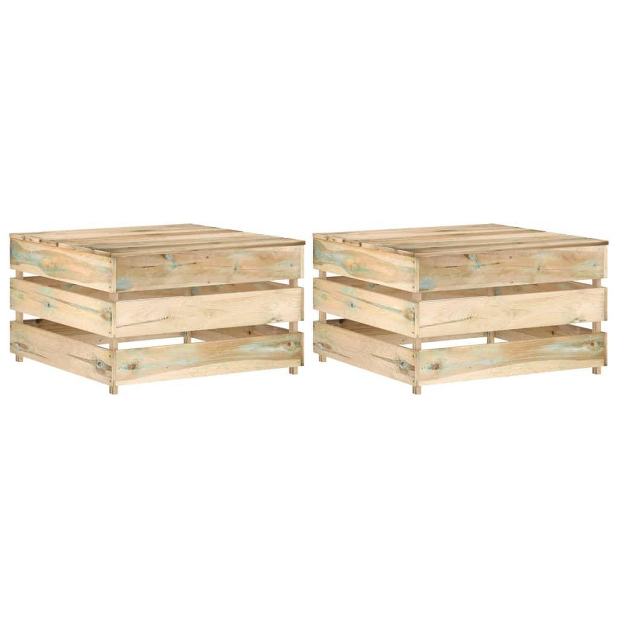 Voir la diapositive 1 : VIDAXL Tables palette de jardin 2 pcs Bois de pin impregne
