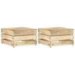 VIDAXL Tables palette de jardin 2 pcs Bois de pin impregne