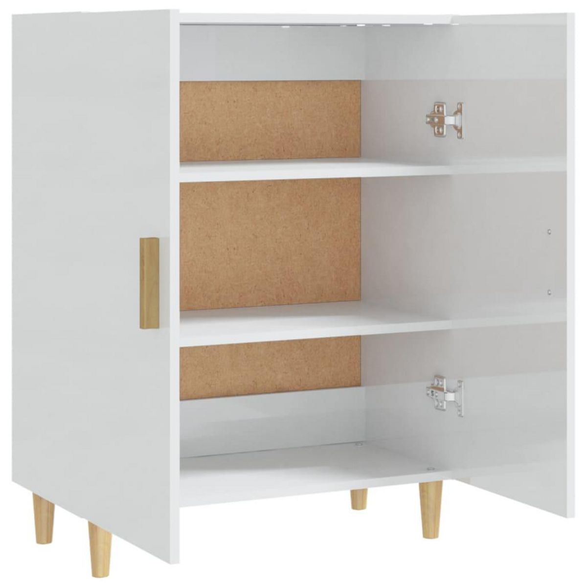 VIDAXL Buffet Blanc brillant 70x34x90 cm Bois d'ingenierie
