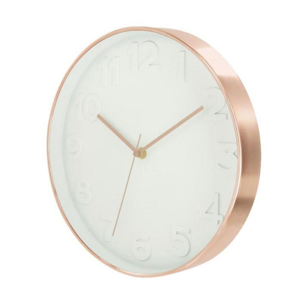 Paris Prix Horloge Murale  Gold  30cm Blanc & Cuivre