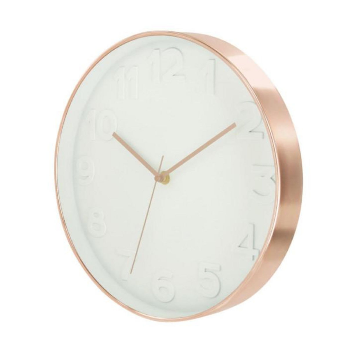 Paris Prix Horloge Murale  Gold  30cm Blanc & Cuivre