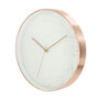 Voir la diapositive 2 : Paris Prix Horloge Murale  Gold  30cm Blanc & Cuivre