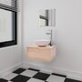 VIDAXL Meuble de salle de bain 4 pcs avec lavabo et robinet Beige