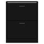 Voir la diapositive 4 : VIDAXL Armoire à chaussures Noir 63x24x81 cm Bois d ingénierie