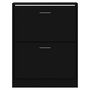 Voir la diapositive 4 : VIDAXL Armoire à chaussures Noir 63x24x81 cm Bois d ingénierie