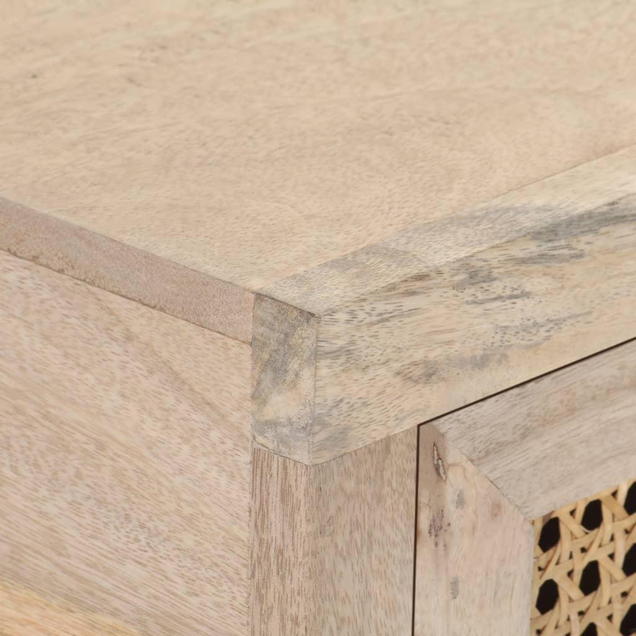Voir la diapositive 5 : VIDAXL Table console 100x35x76 cm bois de manguier et canne naturelle