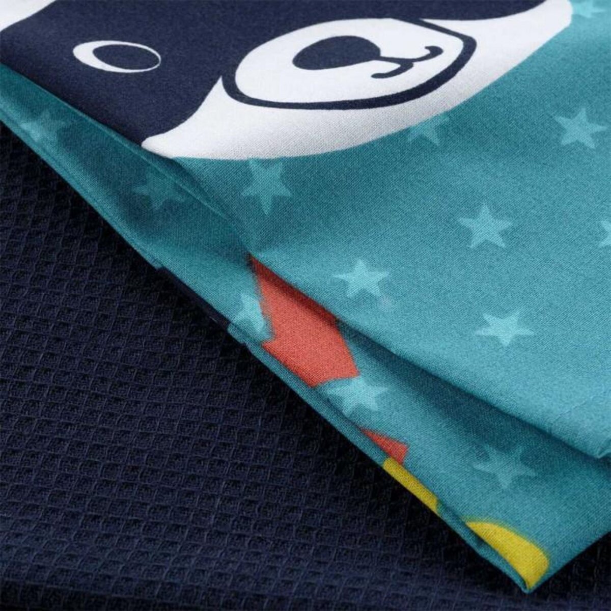 Paris Prix Lot de 2 Torchons Enfant  Mini Chef  50x70cm Bleu