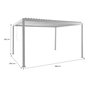 Voir la diapositive 4 : SWEEEK Pergola bioclimatique aux pieds arrondis aluminium et acier lames orientables 4x3m - Imperial