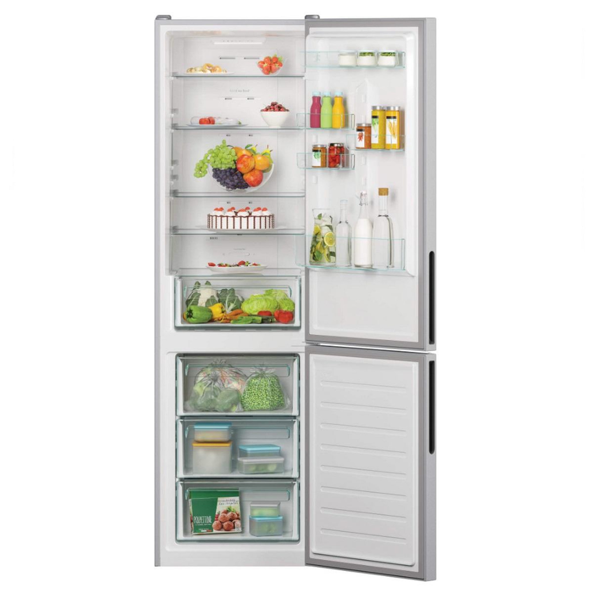 Voir la diapositive 3 : Candy Réfrigérateur combiné 60cm 378l ventilé silver - cce3t620fs