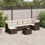Voir la diapositive 1 : VIDAXL Salon de jardin 8 pcs avec coussins marron resine tressee