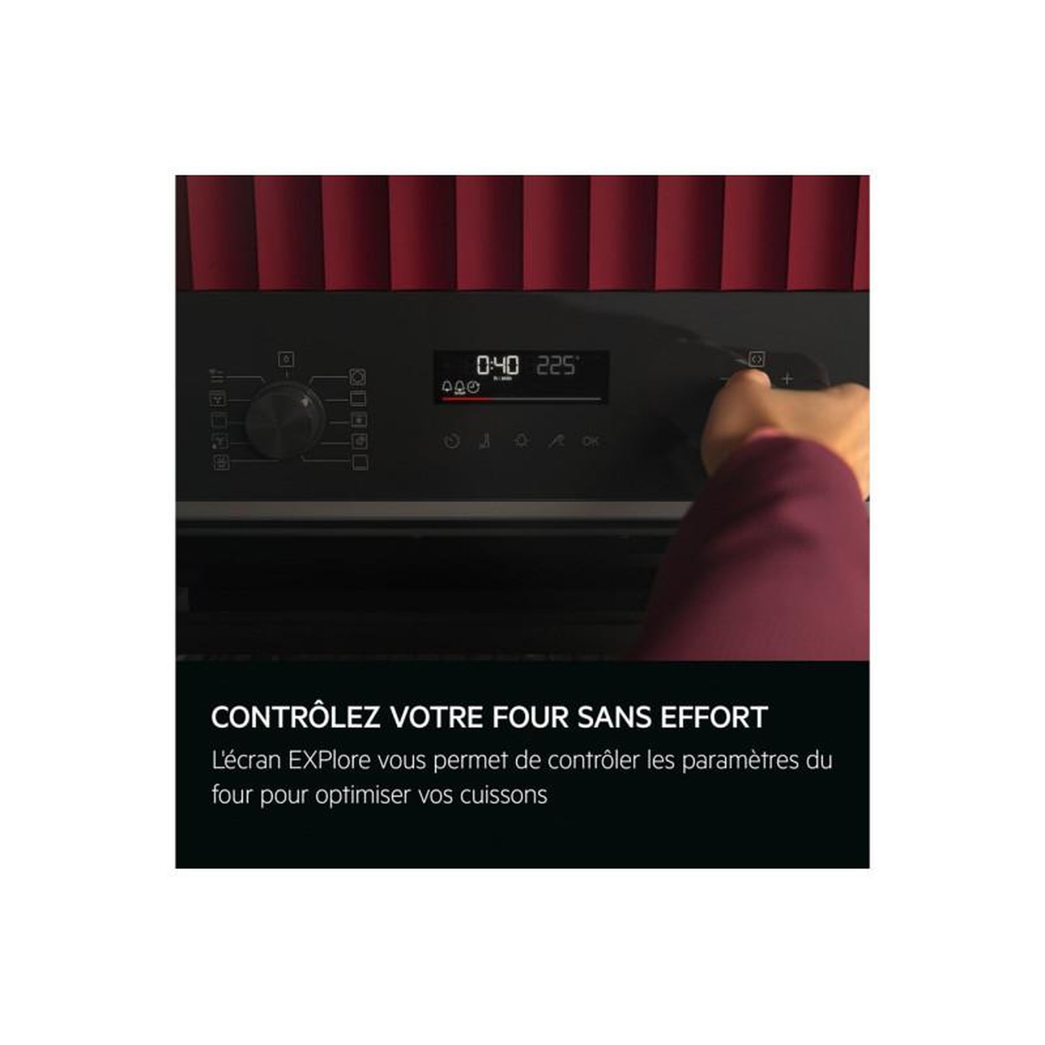 Voir la diapositive 5 : AEG Four encastrable multifonction pyrolyse 72L noir classe A+ AEG - OA5PB50SAB